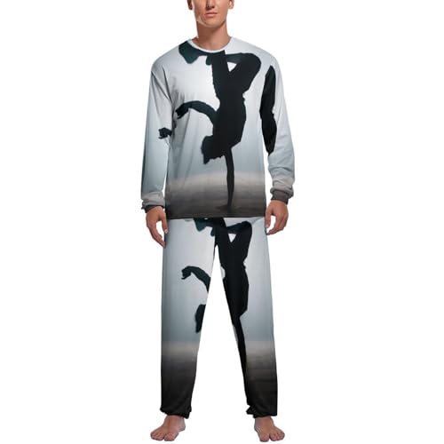 Pyjama homme haut et bas manche longue en coton pour ensemble de nuit confortable
