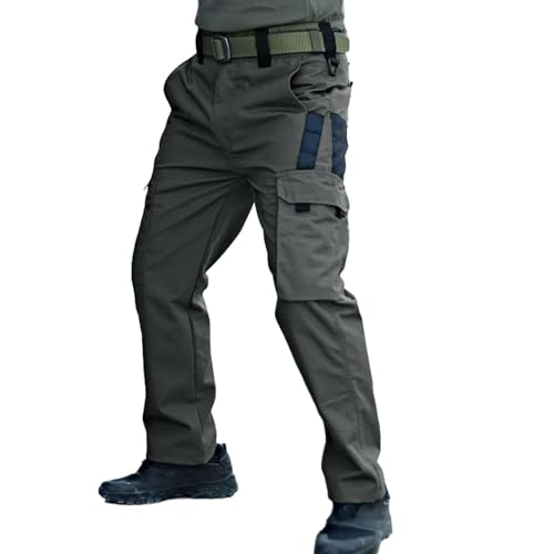 Pantalon cargo de travail tactique hommes à jogging slim et poches latérales