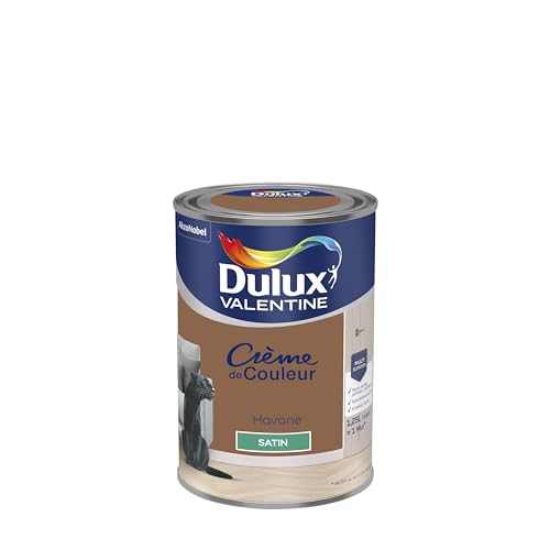 Dulux Valentine Crème de Couleur - Peinture multi-supports intérieure - Satin Havane 1,25 L
