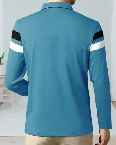 Image of Noble Monk Men's Polycotton Regular Fit Full Sleeves Polo T-Shirt