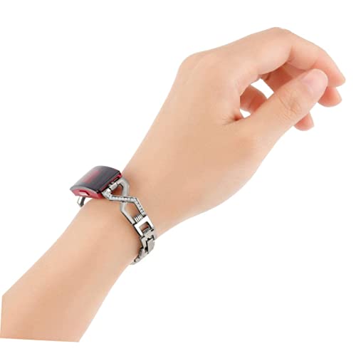X Shaped Wrist Band for Durable Strap with Diamond Accents for Business Daily Use Comfortable Elegant Design Black3