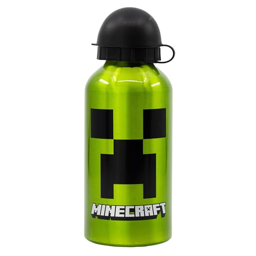 Stor BOTELLA ALUMINIO PEQUEÑA 400 ML MINECRAFT CREEPER GREEN