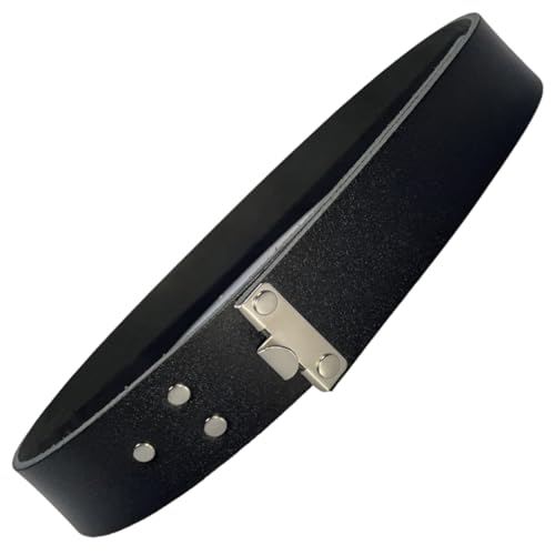 Reuschenbach® Lederkoppel schwarz 45 mm - Rindleder (Länge 105 cm/Bundweite 95 cm)