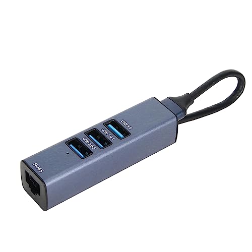 Adaptador USB a Ethernet 4 Puertos 100Mbps 5Gbps aleación de Aluminio USB 3.0 Hub para computadora portátil Tableta de Escritorio