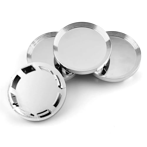 4 Caches de roue 66mm chrome | Remplacer vos centres de jante GTI cassés ou perdus facilement