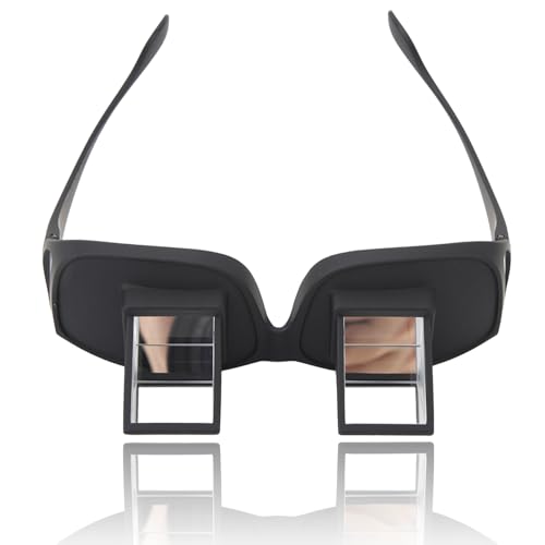 Dpofirs Leichte Prisma-Brille Bett Faule Brille, Spiegelbrille Horizontal liegende Lesebrille 90° Vision Prisma-Brille, Liegebrille Zum Lesen und Fernsehen Im Bett, Unisex