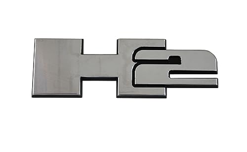 Image of 1pc H2 Rear Liftgate Door Nameplate 3D Badge Emblems Replacement for 2003-2009 Hummer H2 (Chrome)
