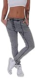 1 Monat Rückgabrecht Boyfriend Hose Hüftjeans Jeans Grau-e Boyfriend-Hose-n Damenjeans Damen-Hose-n Jeans-Hose-n Hüft-Hose-n Bund Baggyjeans Baggy-Hose-n Girlfriend Harems-Jeans Niedrige-r Size Gr Größe Knopfleiste XS 34