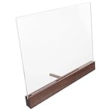 Vitrina transparente: con un marco de acrílico transparente, este porta menú de mesa permite una visibilidad completa, lo que hace que los detalles en los certificados o fotos sean fáciles de ver, ideal como marco de plástico transparente, exhibición del mercado de agricultores, portaretratos transparente