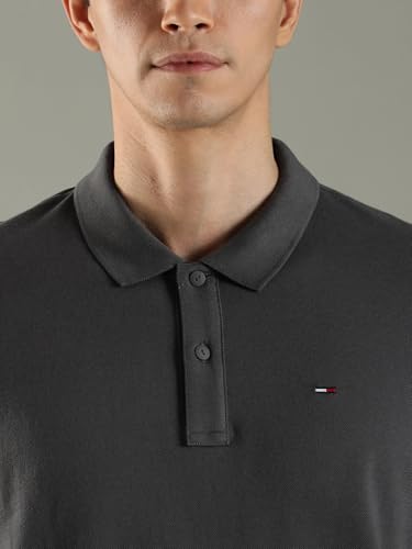 Image of Solid Slim Fit Cotton Polo T-Shirt