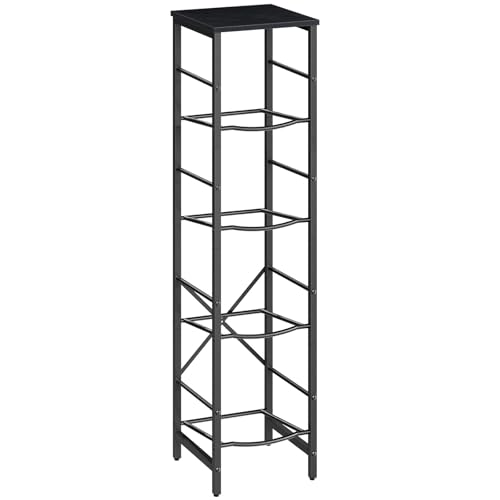 HOOBRO Water Jug Rack, Water Bottle Holder, 5 Gallon Water Jug Rack, 4-Tier Water Cooler Storage Rack, Water Dispenser Stand, for Kitchen, Living Room