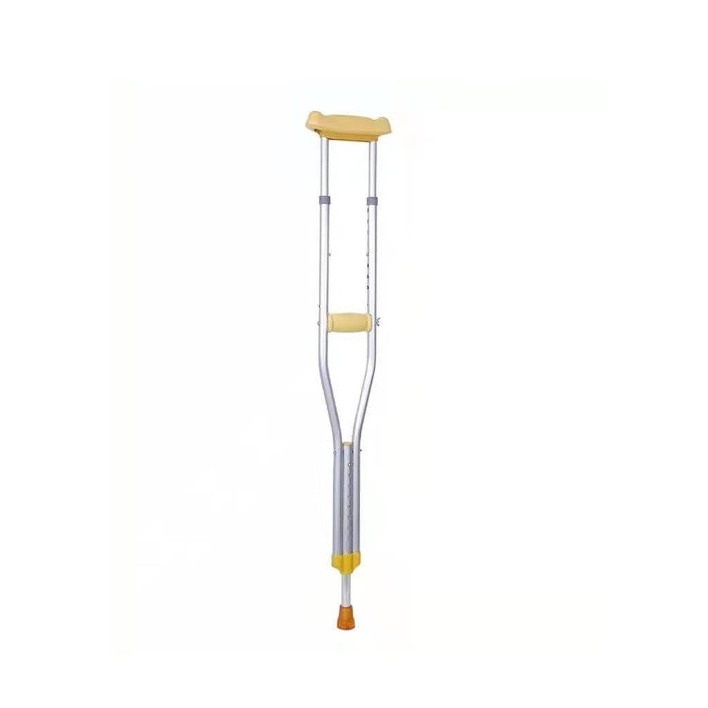 GCX- Muletas de Aluminio for Axilas Muletas de Doble elevación de Acero Inoxidable Muletas de Aluminio de Doble elevación Firma (Color : Giallo)