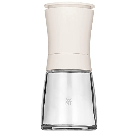 WMF Trend Salz und Pfefferm&uuml;hle 14 cm, unbef&uuml;llt, Gew&uuml;rzm&uuml;hle, Keramikmahlwerk, Kunststoff, Glas, wei&szlig;