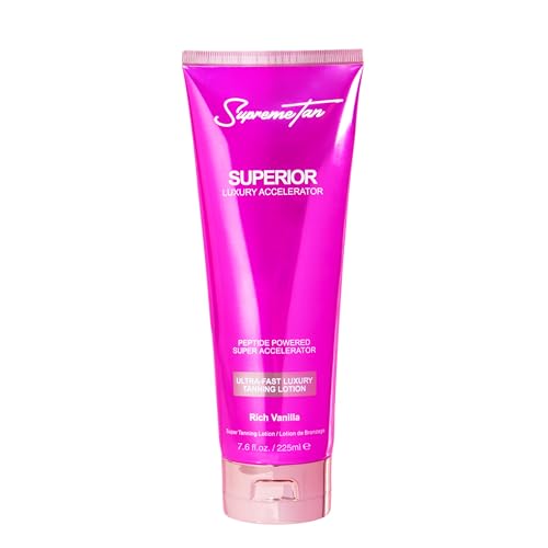 SupremeTan SUPERIOR Luxury Tanning Accelerator Cream - Vanilla Peptide Powered Advanced Formula