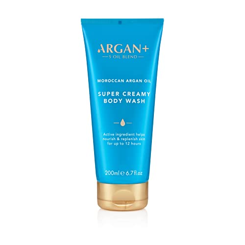 Argan+ Super Creamy Body Wash, Moroccan Argan Oil Vegan Shower Gel, 200ml