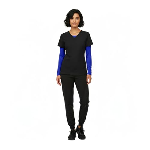Image of Natural Uniforms Women's Long Sleeve Underscrub T-Shirt - Cotton Blend Scrub Base Layer for Nurses & Medical Professionals