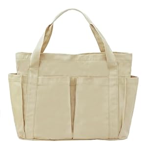 [imeetu]トートバッグ マザーズバッグ 肩掛けバッグ グローサリー 通学 帆布 大容量 多機能 無地
