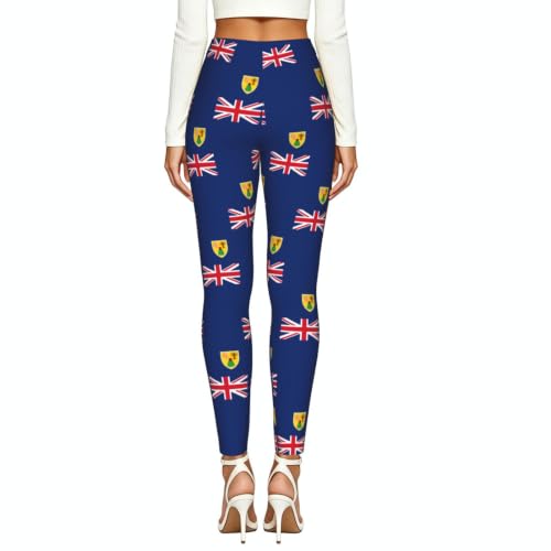 Leggings de compresión premium con estampado de Islas Turcas y Caicos y textura suave 3