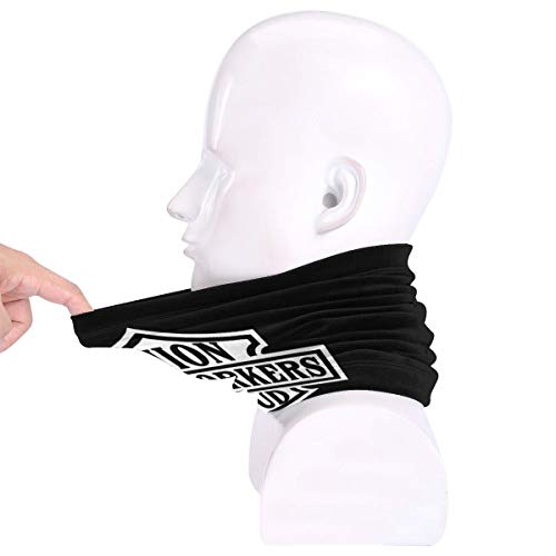 MISSBIE Ironworker Union Proud Neck Gaiter Headwear Sun Mask Headband Balaclava Neck Warmer Scarf Half Face Cover Black