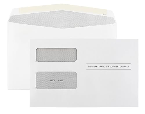 Enveloppes de TVA auto-adhésives pour 1099 divers idéales pour votre comptabilité de fin d'année