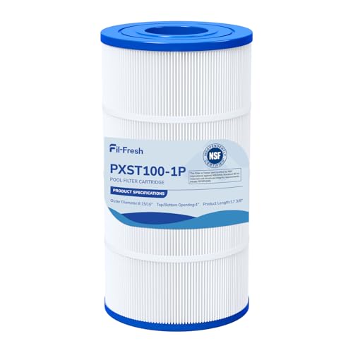Fil-fresh PXST100 Pool Filters Cartridge Compatible with Hayward XStream CC1000, Replaces Pleatco PXST100, Hayward CCX1000-RE, Unicel C-8311, Filbur FC-1285, 817-0100N/P, 100 sq. ft, 1-Pack
