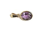 Peninsula Jewellery 9ct Gold Amethyst Oval Pendant without chain