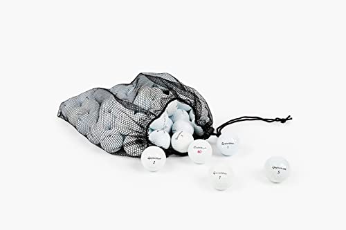 Clean Green Golf Balls 12-48 Recycled Used for Taylormade TP5 Golf Ball Mix - Good Condition Graded Balls - includes GolfBalls and Mesh Carrying Bag (12) - Thumbnail 2