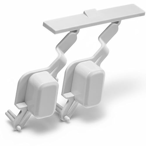 Tastenkappe für Whirlpool Bauknecht 481071425341 Indesit C00311013 Weiß Kunststoff Taster Waschmaschine Tastenkappen 2-fach Start