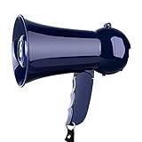 MyMealivos Mini Portable Megaphone Bullhorn with Siren and Adjustable Volume (Blue)