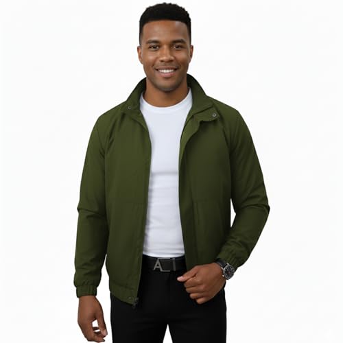 Image of NINQ Winter Jacket - Windproof Poca Cloth with Fur, Zipped mandarin Collar, 2 Front Pockets & Side Arm Pocket, Casual & Sportswear jackets for men