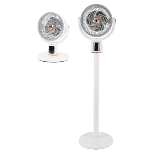 Ghzste Oscillating Standing Fan Strong Air Circulation Adjustable Height Pedestal Stand Fan with Timer and Remote for Indoor Bedroom Living Room