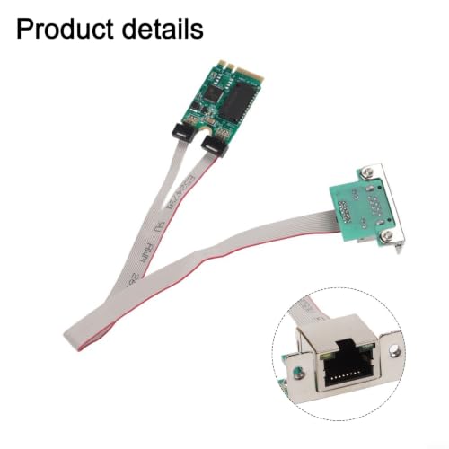 M.2 A+E Key 2.5G Ethernet Network Card RTL8125B para adaptador LAN PCIe con puerto RJ45 para Windows 10/11 y Linux IEEE 802.3bz 2500Mbps Full dúplex miniatura 7