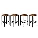 Produktbild VASAGLE Barhocker, 4er Set, Barstuhl, Küchenstühle, für Küche, Wohnzimmer, Esszimmer, Industrie-Design, vintagebraun-schwarz LBC265B01