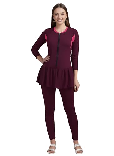 Image of N-Gal Women Full Length Padded One Piece Swimming Costume|Swimsuit Set for Women