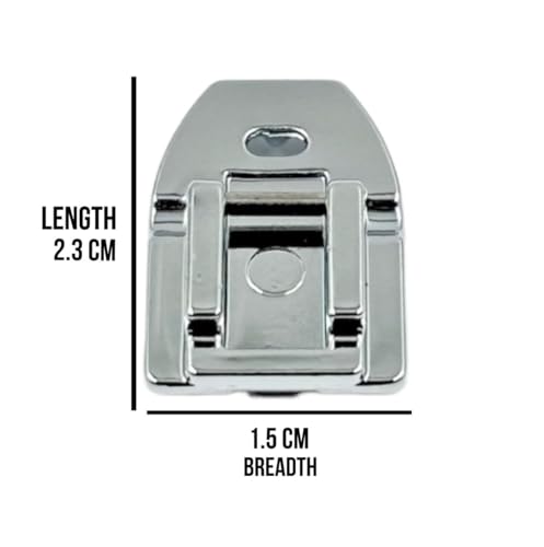 Image of ZENITH Round Zipper Invisible Pressure Foot Snap on Type for Automatic Electric Low Shank Sewing Machines Suitable for Usha Janome Brother Singer etc Steel Finish (Round Zipper)