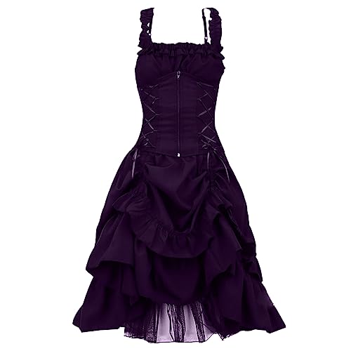 Robe à Nouer Gothique d'Exception en Dentelle et Voile Vert Rétro