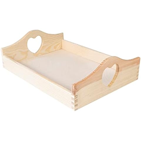 Creative Deco Bandeja de Madera con Manijas Corazón Cover