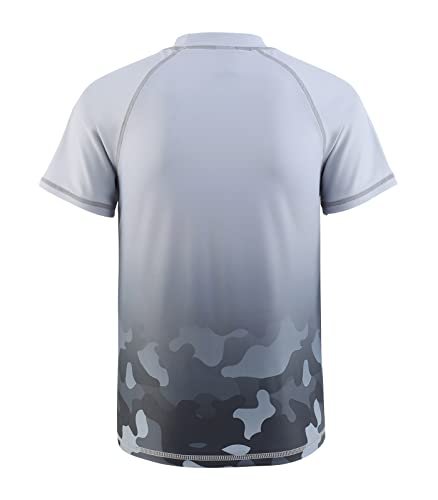Image of HowJoJo Boys Short Sleeve Rash Guard Shirts Swim Shirt UPF 50+