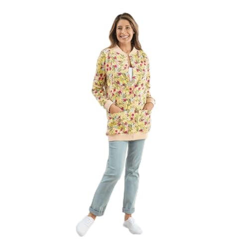Image of AmeriMark Women Fleece Snap Button Cardigan Sweatshirt Coat - Ladies Soft Lightweight Warm Long Sleeve Jacket with Pockets