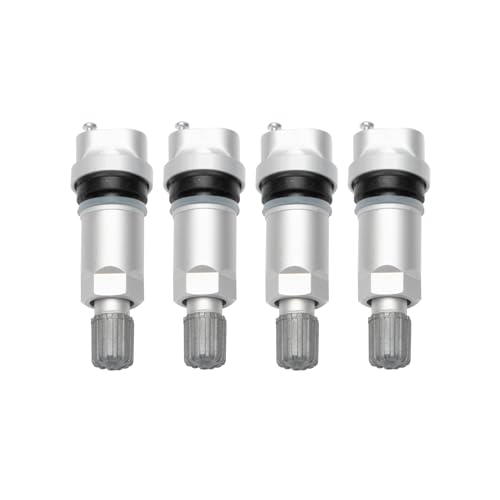 Attisfiera Reifendruckmonitor für 207 307 407 C4 C5 Mondeo 4-teilig Silber Reparatursatz Reifendruckventil, TPMS Ventil Reparatur