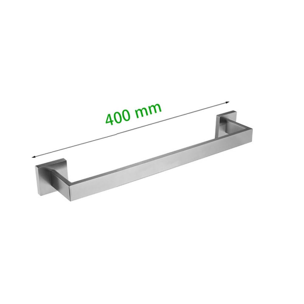 Accesorios de baño de Acero Inoxidable Toallero de níquel Cepillado Soporte de Papel higiénico Gancho para Barra de Toalla Accesorios para Inodoro, 1 Barra de 40 cm, como se Muestra