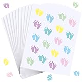 Gilprop 198 Pcs Baby Feet Stickers - Envelope Seals & Baby Shower Invitations - Perfect for Greeting Cards & Gift Wrapping