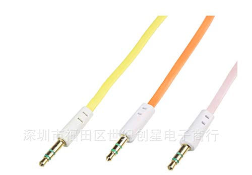 Davitu Cables, Adapters & Sockets - by DHL 1000pcs Top noodle Aux Stereo 3.5mm 1 m Car Male to M AUX AUXILIARY sound Stereo Audio Data Cable MP3 - (Color Name: Black)