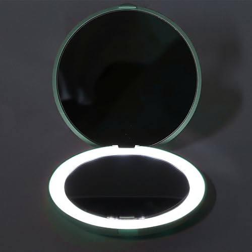 Espelho de Maquiagem LED, Luz Solar de Simulação de Tamanho Compacto, Espelho LED Multifuncional de