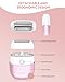 CkeyiN Electric Shaver for Women, IPX65 Waterproof Dry Wet Use Women's Electric Razor for Legs, Armpit, Bikini Public Hair Trimmer with Detachable Head, Cordless/Portable/Rechargeable Foil Shaver