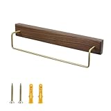 Pastlla 11.8 Inch Wooden Towel Racks for Bathroom, Towel Racks for Bathroom Wall Mounted, Wooden Towel Holder, Wall Mounted Towel Bathroom&Kitchen Accessories Walnut