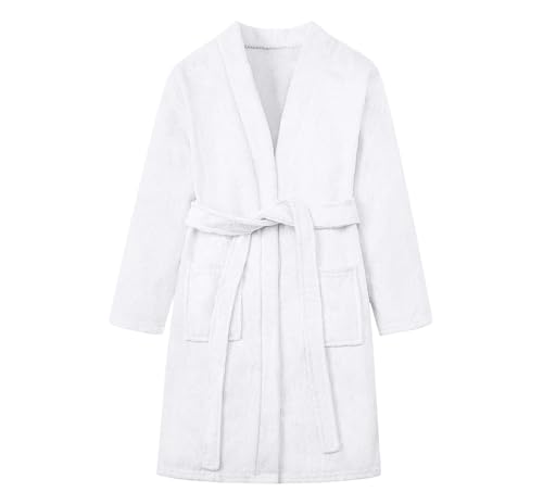 Umeyda Boys Girls Towel Robe Soft Terry Cloth Kimono Bathrobes Sleepwear for Kids, 3-12 Years