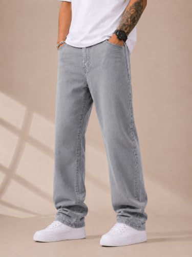 Image of Men's Comfortable Casual Denim Jeans || Straight Fit (Jean) for Men || Regular Fit Mid Rise Flat Front Full Length Jeans for Men| Modern & Fashionable for Casualwear