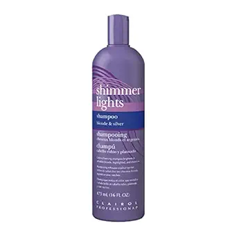 Clairol Professional Shimmer Lights Purple Shampoo & Conditioner | Neutralizes Brass & Yellow Tones | For Blonde, Silver, Gray & Highlighted Hair