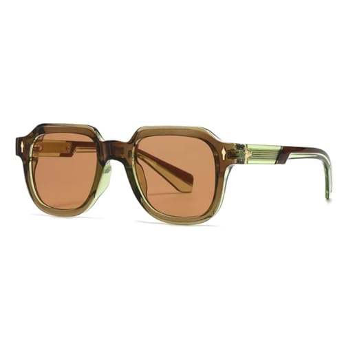 Lunettes de soleil rectangulaires vintage UV400 pour hommes et femmes unisexe